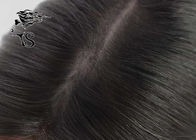 Skin Base Lace Front Human Hair Toppers , Water Wave Silk Frontal Hair Pieces